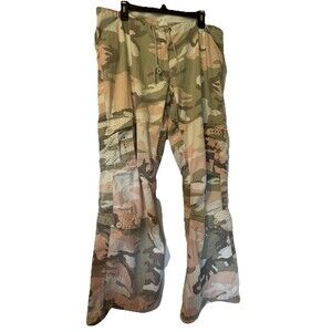 Vintage Rothco 2XL Pink Camo Cargo Pants Drawstring Waist Y2K Bedazzled
